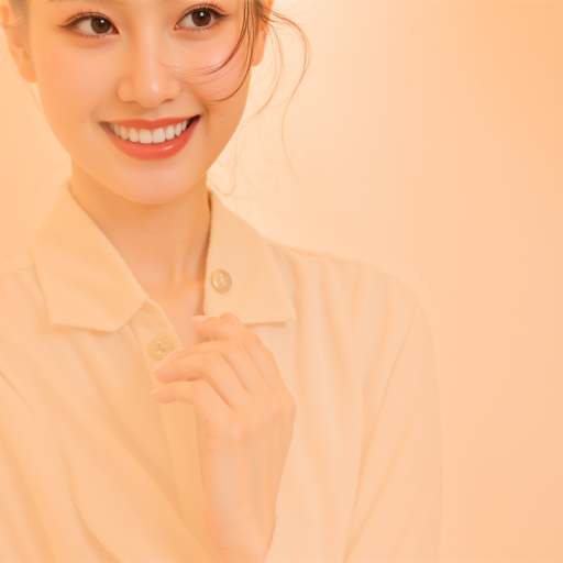 二十多岁女性头像,穿时尚服装,微笑表情,明亮背景,现代风格